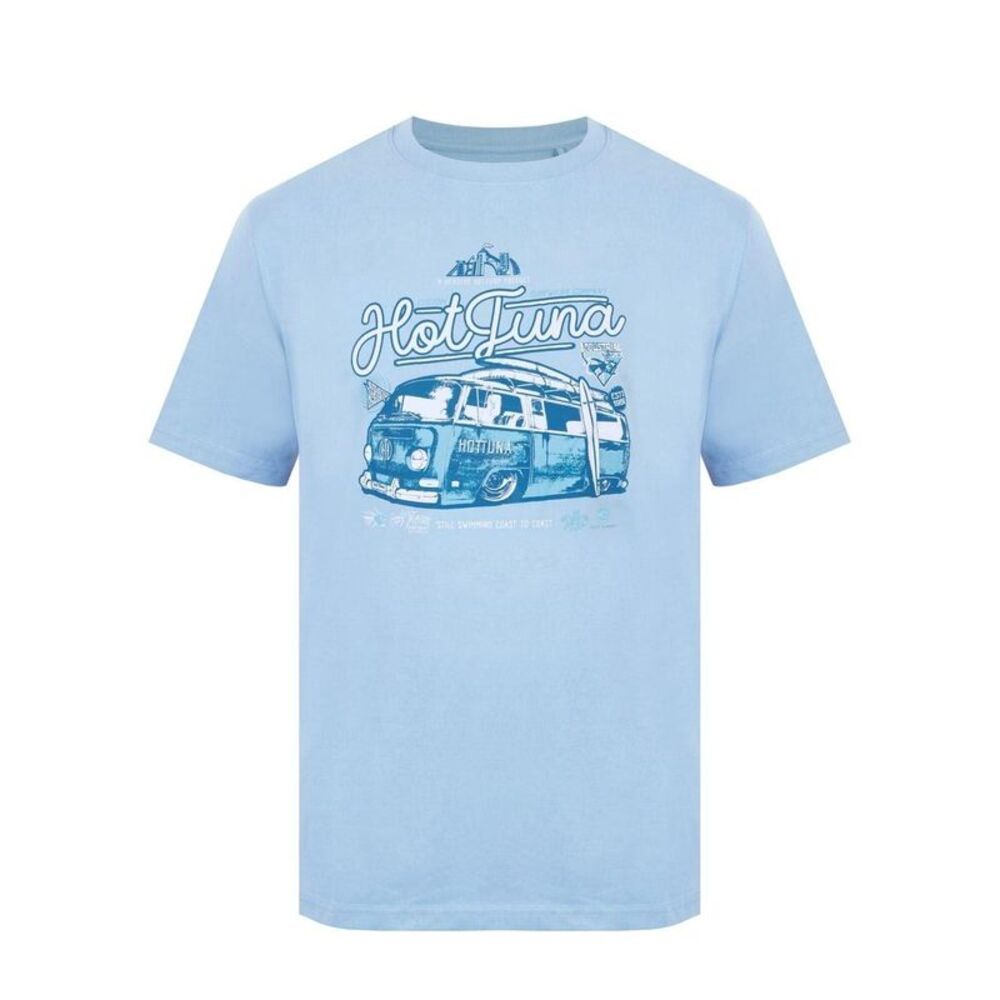 Hot Tuna Mens Graphic Print Short-Sleeved T-Shirt / Blue